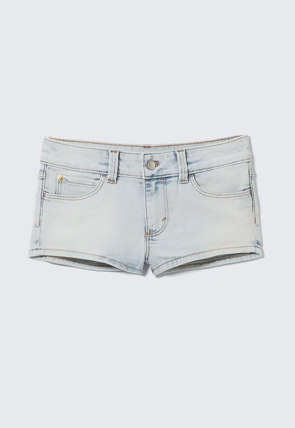 Booty Bei Low Rise Mini Denim Shorts