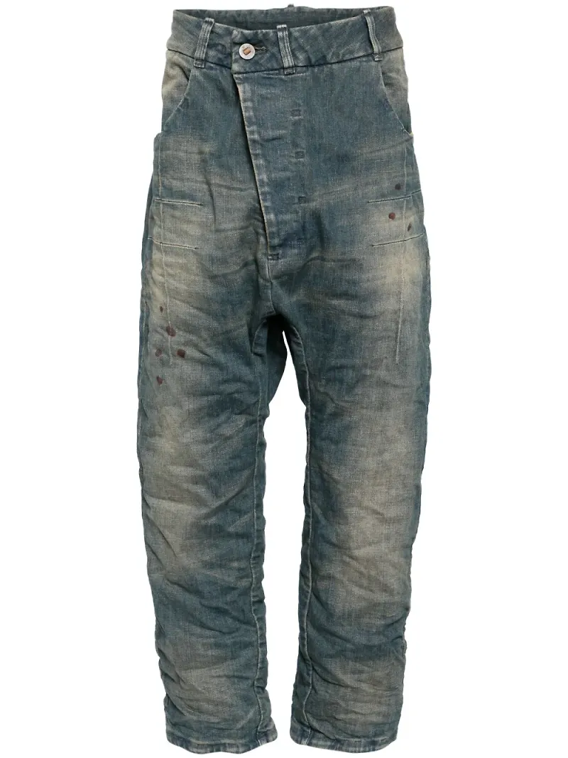 Boris Bidjan Saberi asymmetriska jeans - Blå