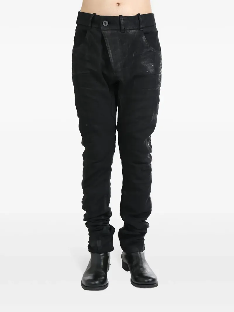 Boris Bidjan Saberi cotton drop-crotch jeans - Svart