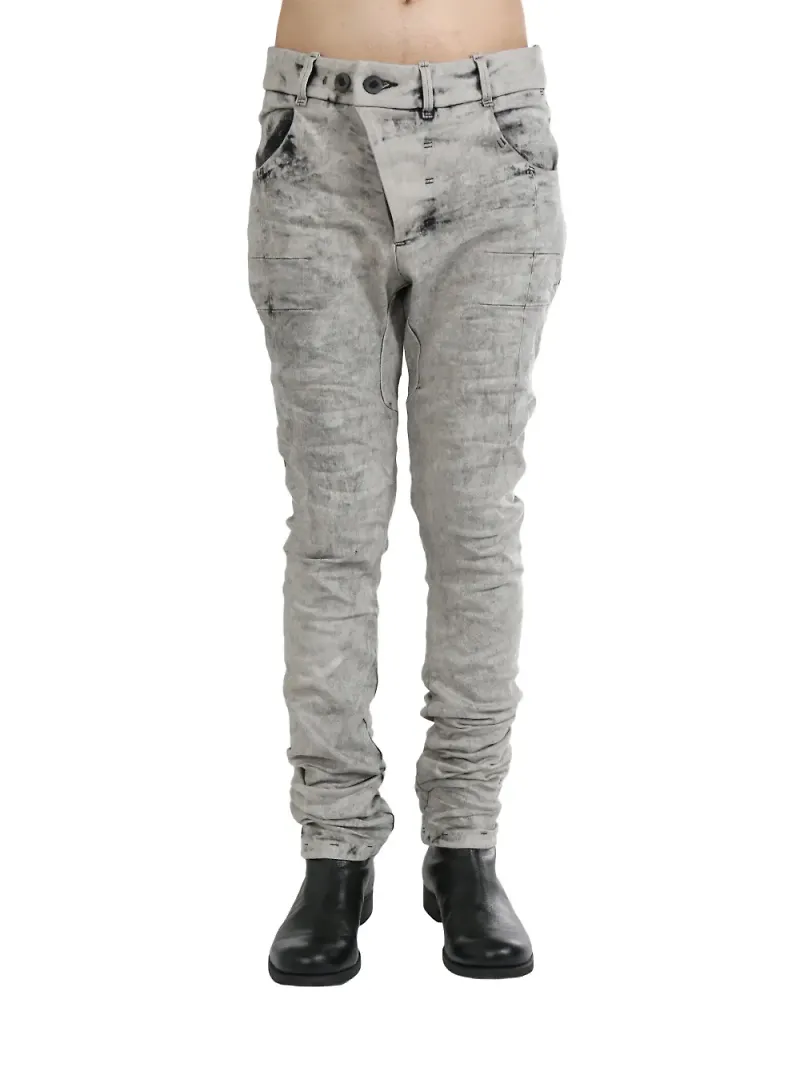 Boris Bidjan Saberi drop-crotch slim-cut trousers - Grå