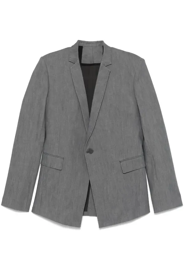 Boris Bidjan Saberi enkelknäppt blazer - Grå