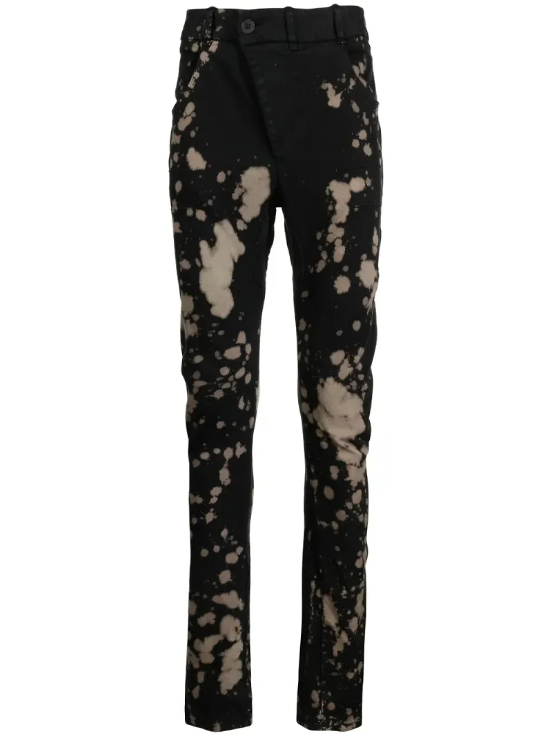 Boris Bidjan Saberi jeans med färgstänk - Svart