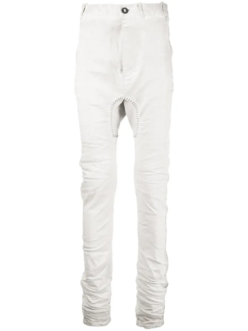 Boris Bidjan Saberi skinny-jeans med stygndetalj - Grå