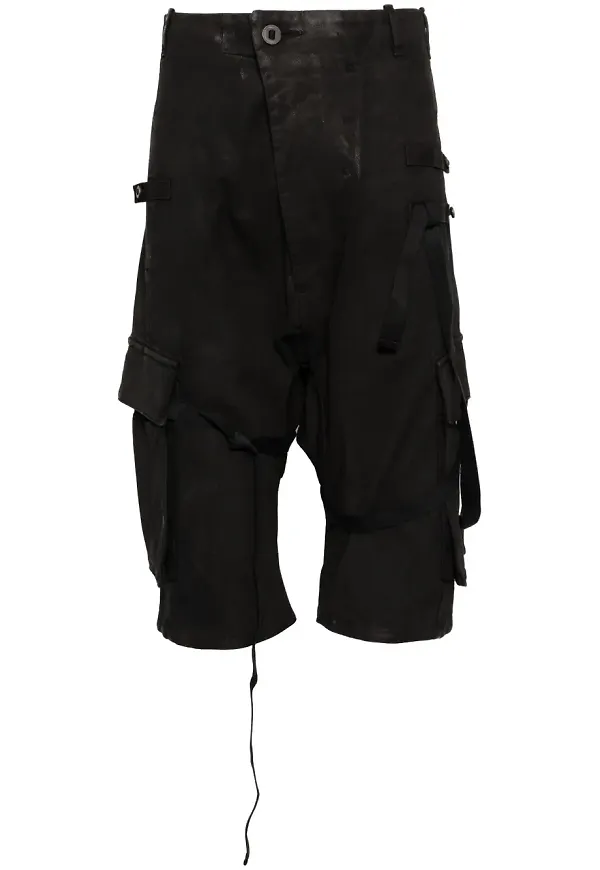 Boris Bidjan Saberi stentvättade träningsshorts - Svart