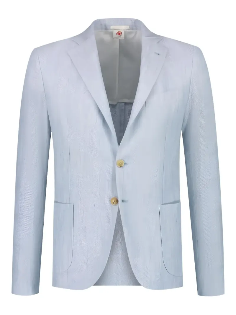 Borrelli fiskbensmönstrad blazer - Blå