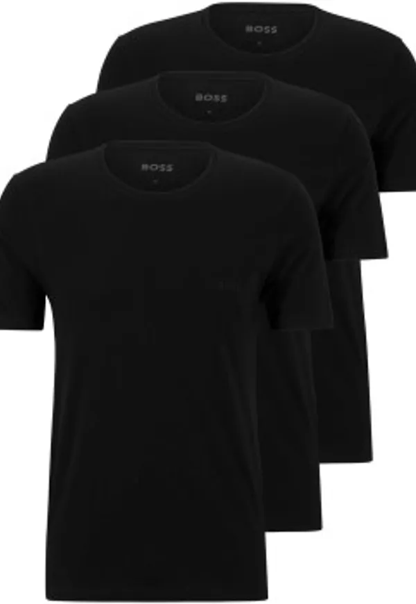 BOSS 3P Classic Crew Neck T-shirt Svart bomull X-Large Herr