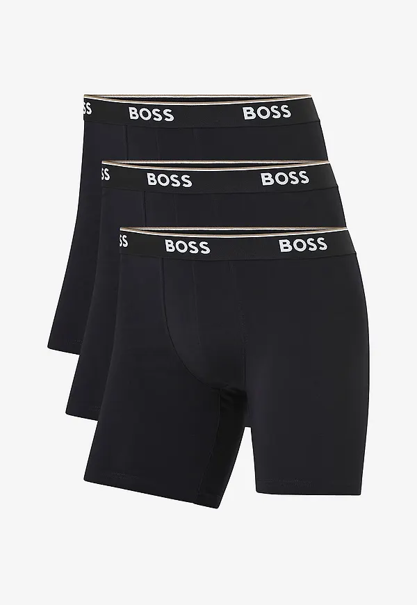 BOSS - Boxerkalsonger BoxerBrLong Power 3-pack - Svart