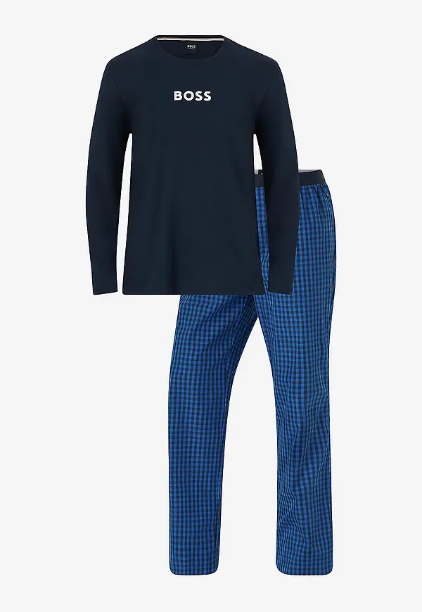 BOSS - Pyjamas Easy Long Set - Blå