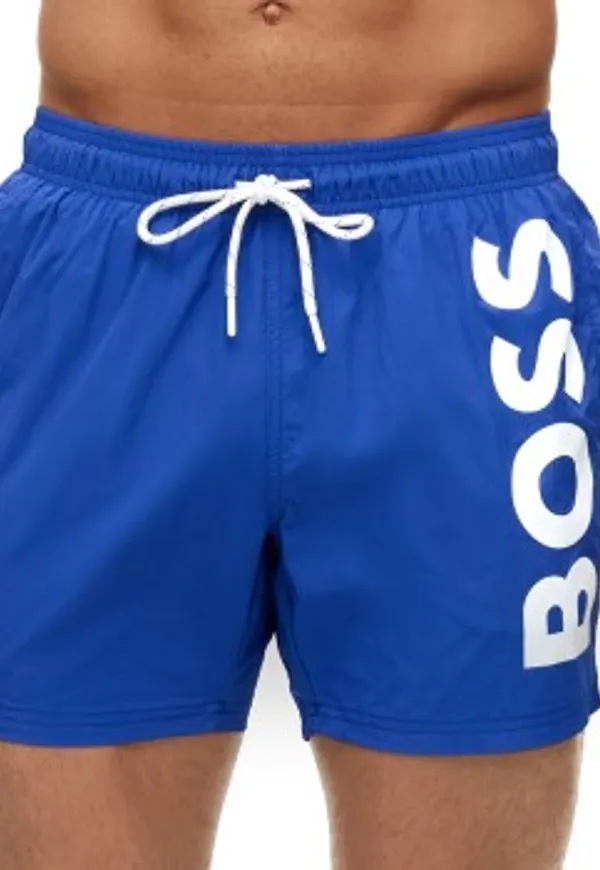 BOSS Badbyxor Octopus Swimshort Blå polyamid Medium Herr