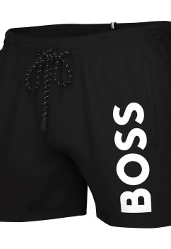 BOSS Badbyxor Swimshorts Octopus Svart polyamid Small Herr