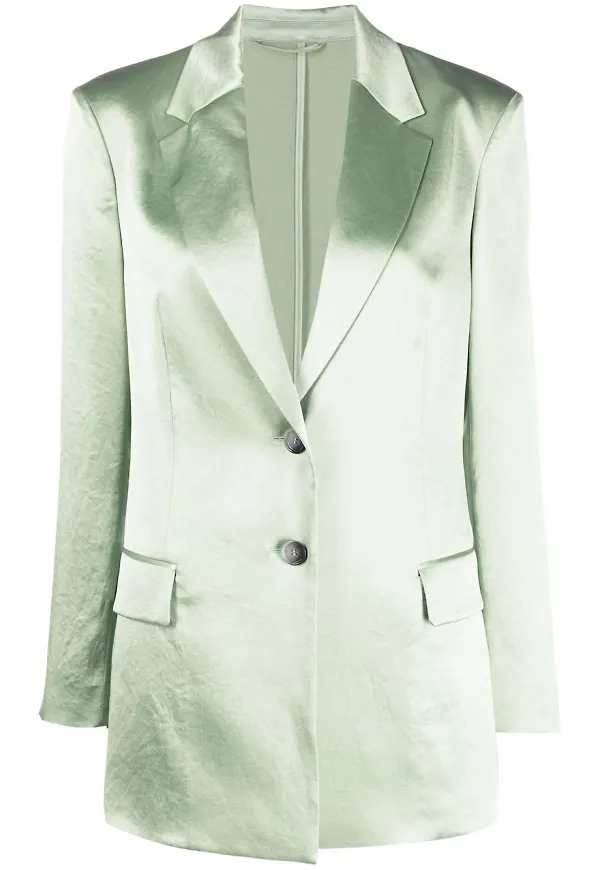 BOSS blazer med satinfinish - Grön