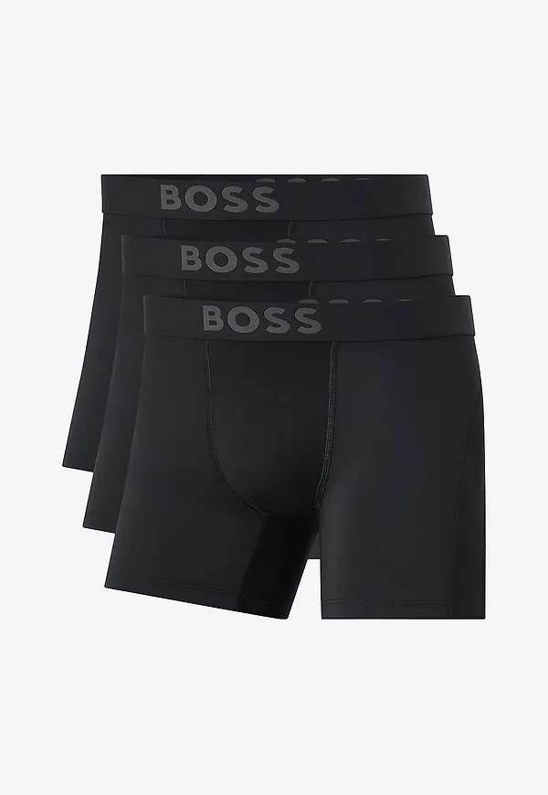 BOSS - Boxerkalsong Active 3-pack - Svart