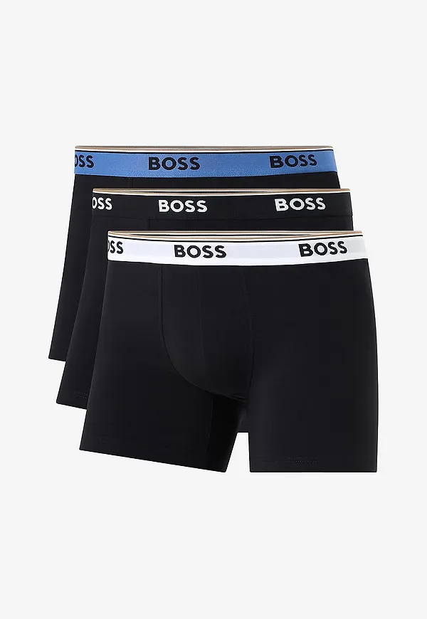 BOSS - Boxerkalsong Power 3-pack - Svart