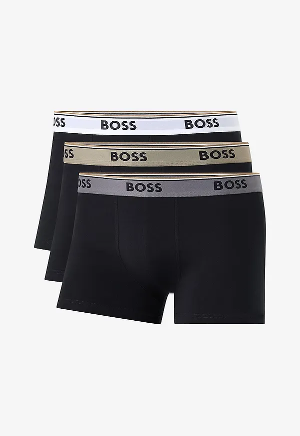 BOSS - Boxerkalsong Power 3-pack - Svart