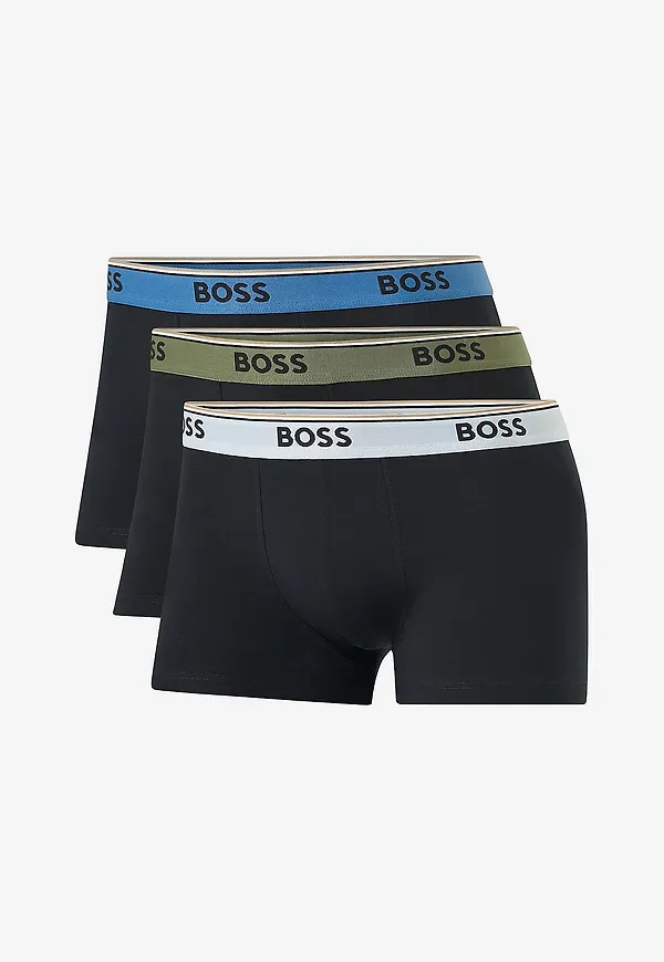 BOSS - Boxerkalsong Power 3-pack - Svart