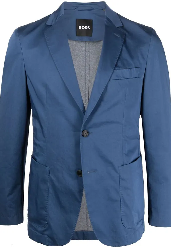 BOSS enkelknäppt finblazer - Blå