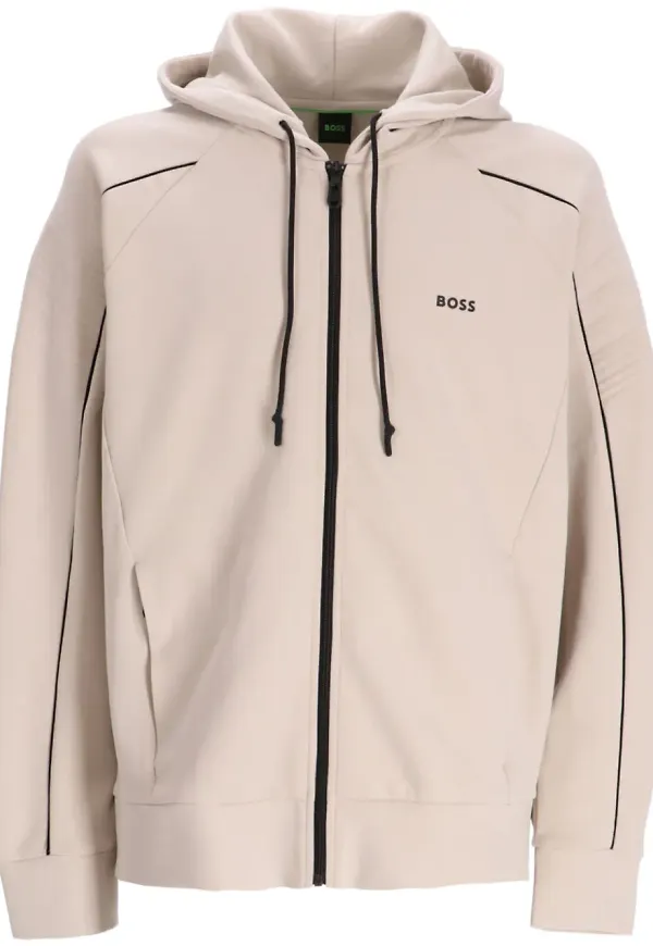 BOSS hoodie med logotyp - Neutral