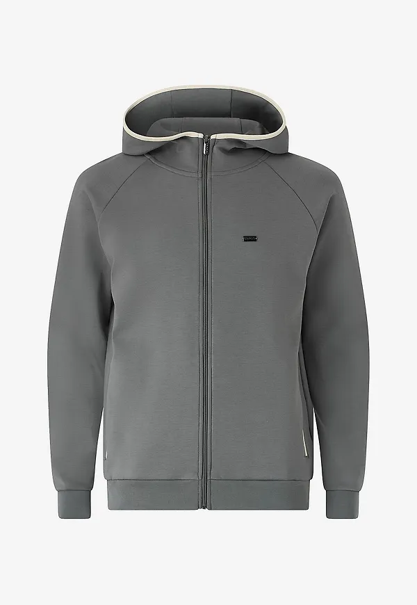 BOSS - Huvtröja Sense Hooded Jacket - Grå