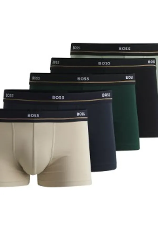BOSS Kalsonger 10P Essential Trunk Svart m Beige bomull XX-Large Herr