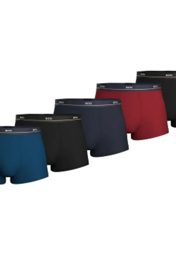 BOSS Kalsonger 10P Essential Trunks Röd/Blå bomull Large Herr