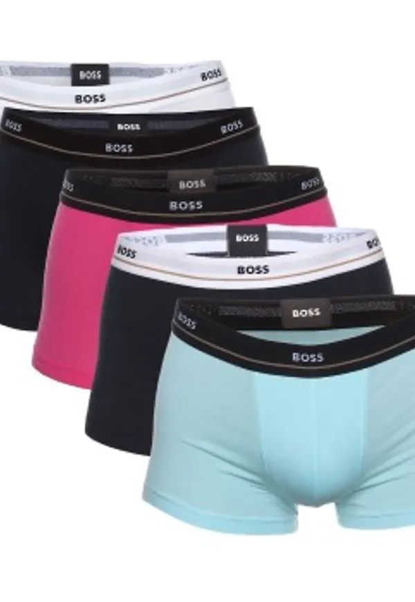 BOSS Kalsonger 10P Jersey Quality Cotton Mix Solid Cotton Trunks Vit/Blå bomull Large Herr