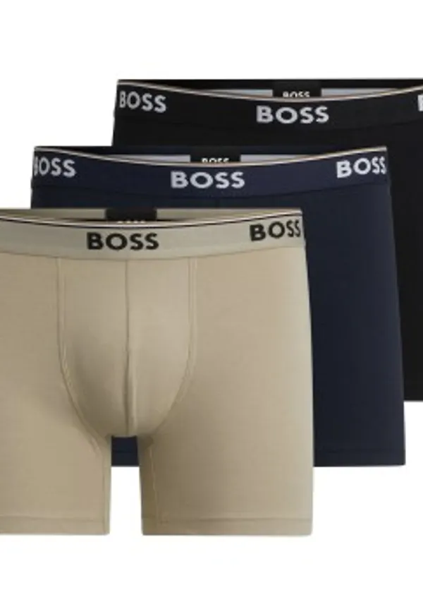 BOSS Kalsonger 3P Power BoxerBr Flerfärgad bomull Small Herr