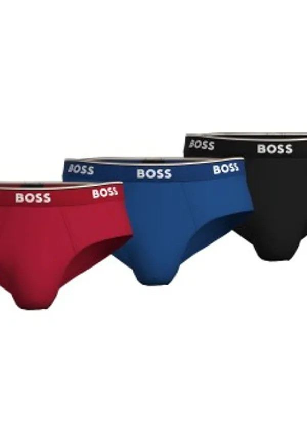 BOSS Kalsonger 3P Power Brief Blå/Röd bomull Large Herr