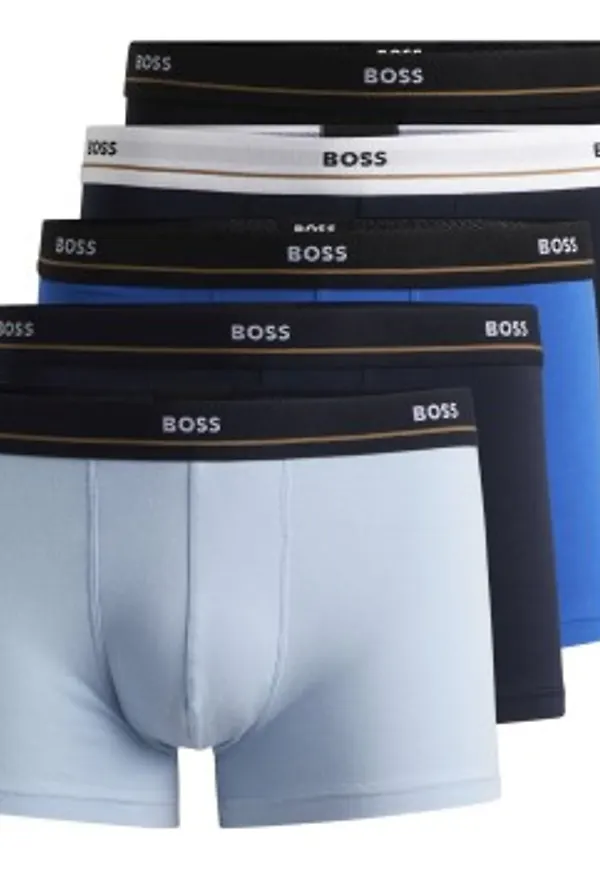 BOSS Kalsonger 5P Essential Trunks Flerfärgad-2 bomull Small Herr