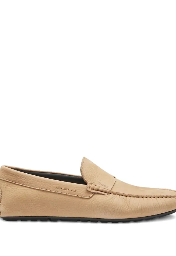 BOSS läderloafers - Neutral