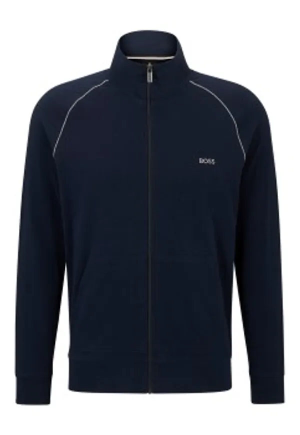 BOSS Mix and Match Zip Jacket Mörkblå bomull X-Large Herr