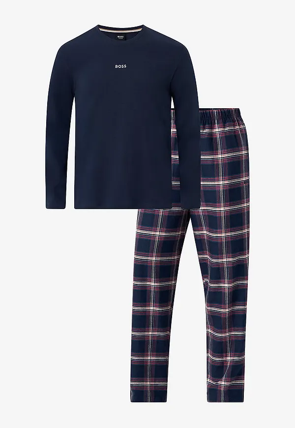 BOSS - Pyjamasset Holiday Long - Blå