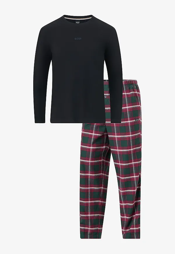 BOSS - Pyjamasset Holiday Long - Röd