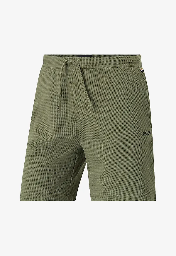 BOSS - Shorts Waffle Shorts - Grön