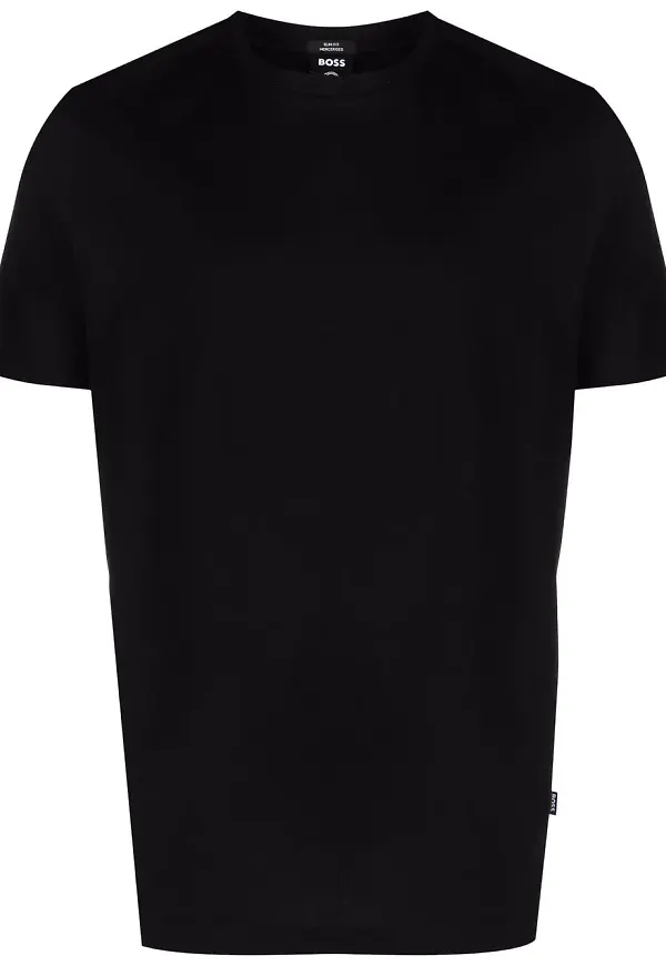 BOSS stickad t-shirt - Svart