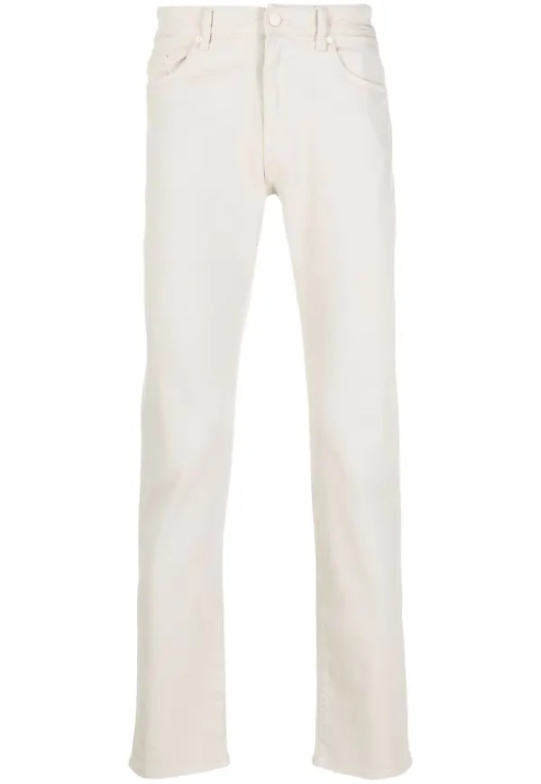 BOSS straight-jeans med låg midja - Neutral