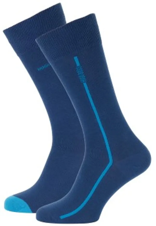 BOSS Strumpor 2P Logo Line Sock Blå Strl 39/42