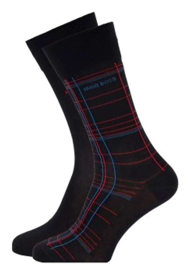 BOSS Strumpor 2P Logo Mercerized Cotton Sock Mörkblå Strl 39/42
