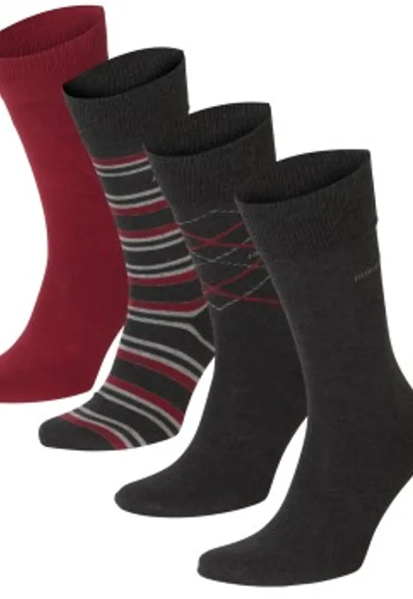 BOSS Strumpor 4P Gift Set CC Socks Grå/Röd Strl 40/46 Herr