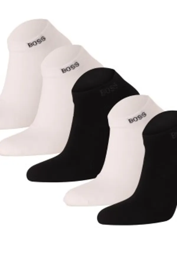 BOSS Strumpor 5P Cotton Blend Ankle Socks Svart/Vit Strl 39/42 Herr
