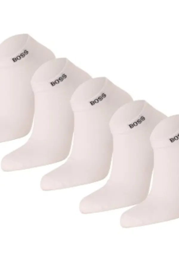 BOSS Strumpor 5P Cotton Blend Ankle Socks Vit Strl 39/42 Herr