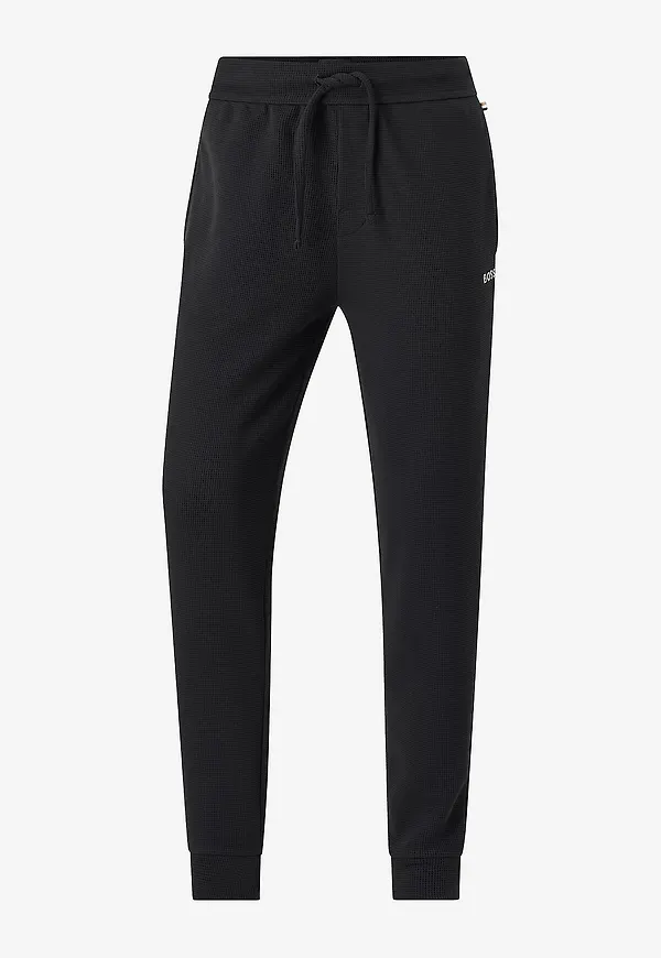 BOSS - Sweatpants Waffle Pants Cuff - Svart