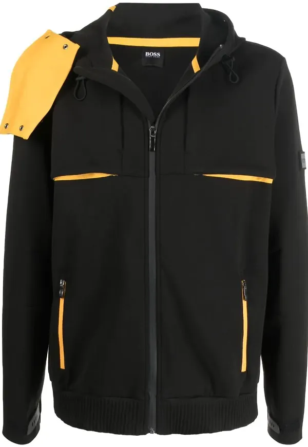 BOSS Sybrique hoodie med dragkedja - Svart