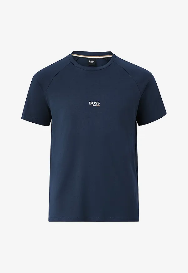 BOSS - T-shirt RN Slim Fit - Blå