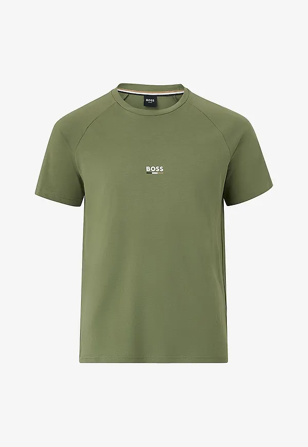 BOSS - T-shirt RN Slim Fit - Grön