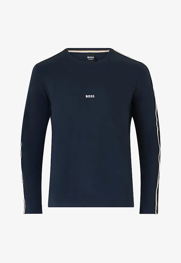BOSS - T-shirt Unique Ls-shirt - Blå