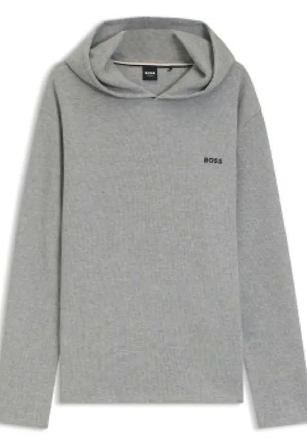 BOSS Waffle Hoodie Grå Large Herr