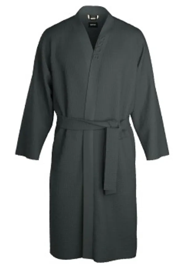 BOSS Waffle Kimono Mörkgrön Medium Herr