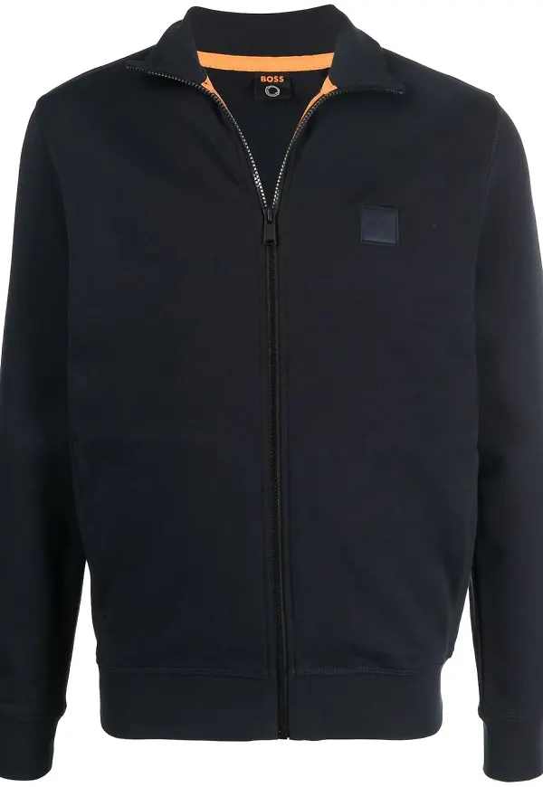 BOSS Zestart sweatshirt med dragkedja - Blå