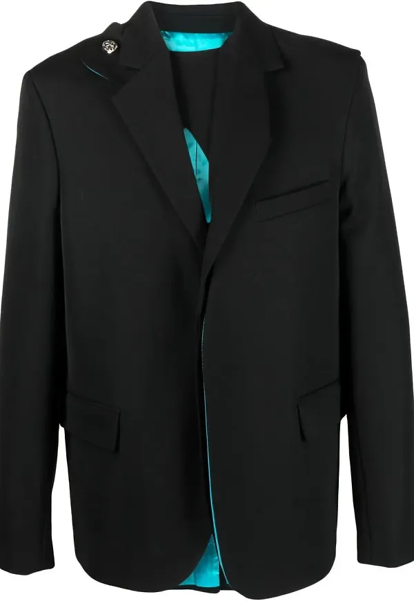 Botter blazer med dold knäppning - Svart