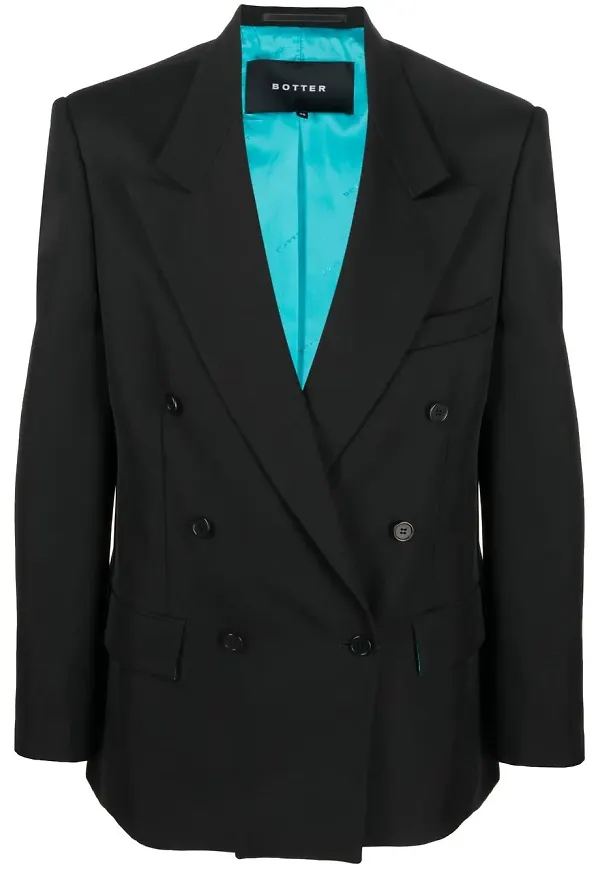 Botter dubbelknäppt blazer - Svart